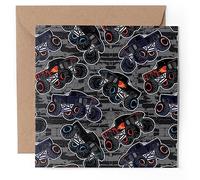 1 x Greeting Card - Monster Truck Boys Kids Cars - Blank Birthday Celebration Anniversary #170684