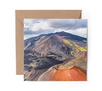 1 x Greeting Card Mount Etna Volcanic Geology - Blank Birthday Celebration Anniversary #45804