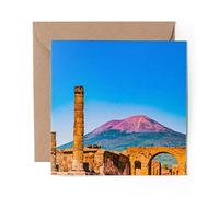 1 x Greeting Card Mount Vesuvius Italy Pompeii - Blank Birthday Celebration Anniversary #3498