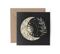 1 x Greeting Card - Mystical Moon Phases Stars Nature Astrology Magical Gift #71119