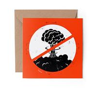 1 x Greeting Card No War Atomic Bomb Peace on Earth - Blank Birthday Celebration Anniversary #6046