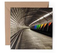 1 x Greeting Card - Norway Metro Tunnel Trains - Blank Birthday Celebration Anniversary #51578