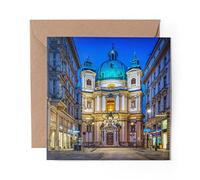 1 x Greeting Card Peters Church Petersplatz Vienna Austria - Blank Birthday Celebration Anniversary #46024