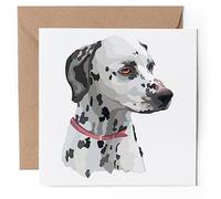 1 x Greeting Card - Portrait Dalmatian Dog Profile - Blank Birthday Celebration Anniversary #59568