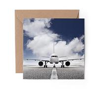 1 x Greeting Card Private Jet Airplane Plane Pilot - Blank Birthday Celebration Anniversary #8224