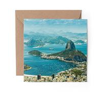 1 x Greeting Card Rio De Janeiro Sugar Loaf Brazil - Blank Birthday Celebration Anniversary #13278