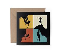 1 x Greeting Card - Rock Climbing Hobby Bouldering Harness Rope Birthday Thank you Christmas #71177