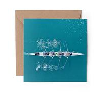 1 x Greeting Card Rowing Boat Row Sailing - Blank Birthday Celebration Anniversary #2074