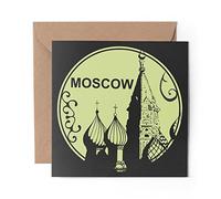 1 x Greeting Card Russia Moscow St Basils Cathedral - Blank Birthday Celebration Anniversary #5862