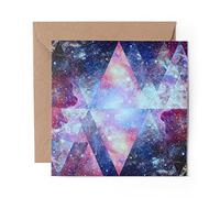 1 x Greeting Card Sacred Geometry Nebula Galaxy - Blank Birthday Celebration Anniversary #21934