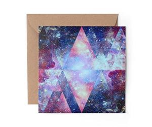 1 x Greeting Card Sacred Geometry Nebula Galaxy - Blank Birthday Celebration Anniversary #21934
