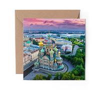 1 x Greeting Card Saint Petersburg Cathedral Russia Travel - Blank Birthday Celebration Anniversary #24133