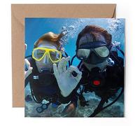 1 x Greeting Card - Scuba Diving Diver Sea Sub Aqua - Blank Birthday Celebration Anniversary #52002