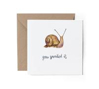 1 x Greeting Card - Snail Pun Well Done Congratulations Driving Test Uni Exam Gift #71122