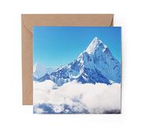 1 x Greeting Card Snowy Mount Everest Mountaineering - Blank Birthday Celebration Anniversary #15689