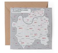 1 x Greeting Card - South West London District - Blank Birthday Celebration Anniversary #55597