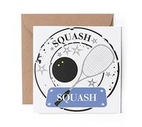 1 x Greeting Card Squash Player - Blank Birthday Celebration Anniversary #4174