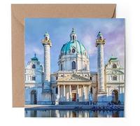 1 x Greeting Card - St. Charles's Church Vienna Austria Baroque - Blank Birthday Celebration Anniversary #53440