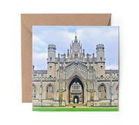 1 x Greeting Card St John's College University Of Cambridge - Blank Birthday Celebration Anniversary #24260