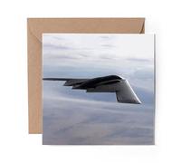 1 x Greeting Card Stealth US B2 Bomber Plane Jet - Blank Birthday Celebration Anniversary #14382