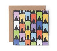 1 x Greeting Card Teeth Tooth Dentist Dental - Blank Birthday Celebration Anniversary #8769