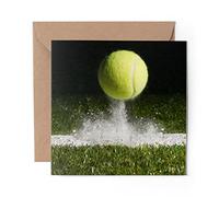 1 x Greeting Card Tennis Ball Sports Game - Blank Birthday Celebration Anniversary #14656