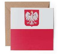 1 x Greeting Card - Traditional Poland Polska Polish Flag - Blank Birthday Celebration Anniversary #56021