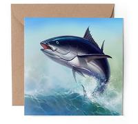 1 x Greeting Card - Tuna Fish Ocean Art - Blank Birthday Celebration Anniversary #52321