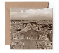 1 x Greeting Card - Vatican City Cityscape Rome Italy - Blank Birthday Celebration Anniversary #52348