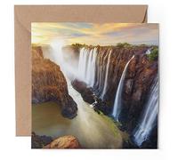 1 x Greeting Card - Victoria Falls in Zambia and Zimbabwe - Blank Birthday Celebration Anniversary #52356