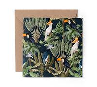 1 x Greeting Card Vintage Bird Print Parrot - Blank Birthday Celebration Anniversary #2026