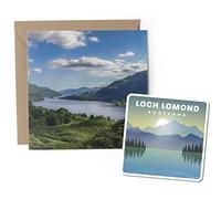 1 x Greeting Card & Vinyl Sticker Set - Loch Lomond Scotland Scottish Landmark Travel Holiday Map Friend Mum Girls Boys Scrapbook #79925