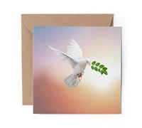 1 x Greeting Card White Dove Peace Bird Humanity - Blank Birthday Celebration Anniversary #21999