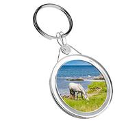 1 x Grey Connemara Pony Horse - Keyring IR02 Mum Dad Kids Birthday #2282