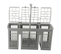 1 x Grey Plastic Cutlery Basket for Dishwasher Compatible with Most Standard Dishwashers