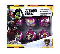 1 x Guardians of The Galaxy 6PC Christmas Tree Tin Baubles Decoration Pack - 7.5cm x 7.5cm - Featuring 6 Different Designs.