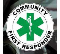 1 x H24 Sticker Community First Responder Medical Health and Safety Sign Car Window Alert Notice Doctor Hospital Surgery Healthcare Paramedic Emergency 100mm (Inside Window to Face Outwards)