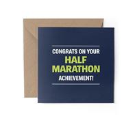 1 x Half Marathon Race Greeting Card - Run Running Runner PB Achievement Fitness Gift #71877
