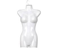 1 X Half Shell With Hook 66 Cm Female Mannequin Upper Body Half Plastic Torso