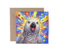 1 x Happy Parrot Pop Art Greeting Card - Comic Book Birthday Thank You Best Friend Anniversary #71533