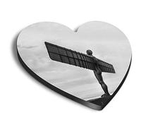 1 x Heart MDF Magnets - Angel Of The North Newcastle England UK 43632