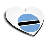 1 x Heart MDF Magnets - Botswana Flag Africa Travel 9092