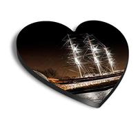 1 x Heart MDF Magnets - Cutty Sark Sailing Boat Ship 3223