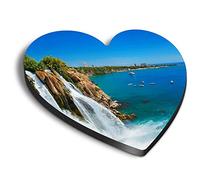 1 x Heart MDF Magnets - Waterfall Duden Antalya Turkey Ocean 24412