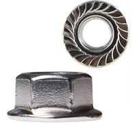 1 x hexagon nut M10 with flange DIN 6923 stainless steel A2