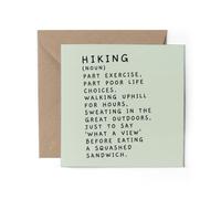 1 x Hiking Greeting Card - Funny Hiker Definition Outdoors Birthday #73388