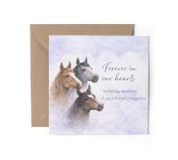 1 x Horse Bereavement Greeting Card - Beloved Companion Pet Loss Sympathy Loving Memory #71843