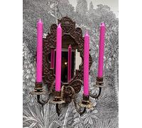 1 x Hot Pink Coloured Dinner Candle - Bright Pink Taper Bistro Dining Candle - 28cm, 14 Hour Burn - Fun Colour Dinner Candles - Fuchsia Dinner Candle