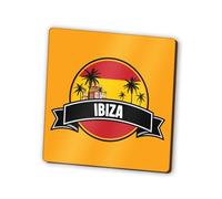 1 x Ibiza Square Magnet - Spain Spanish Flag Skyline Landmarks City Fridge Magnetic Travel Holiday Family Friend Women Men #83276
