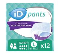 1 x iD Pants Super Incontinence Pull Up Pants Unisex - Large - Pack of 12